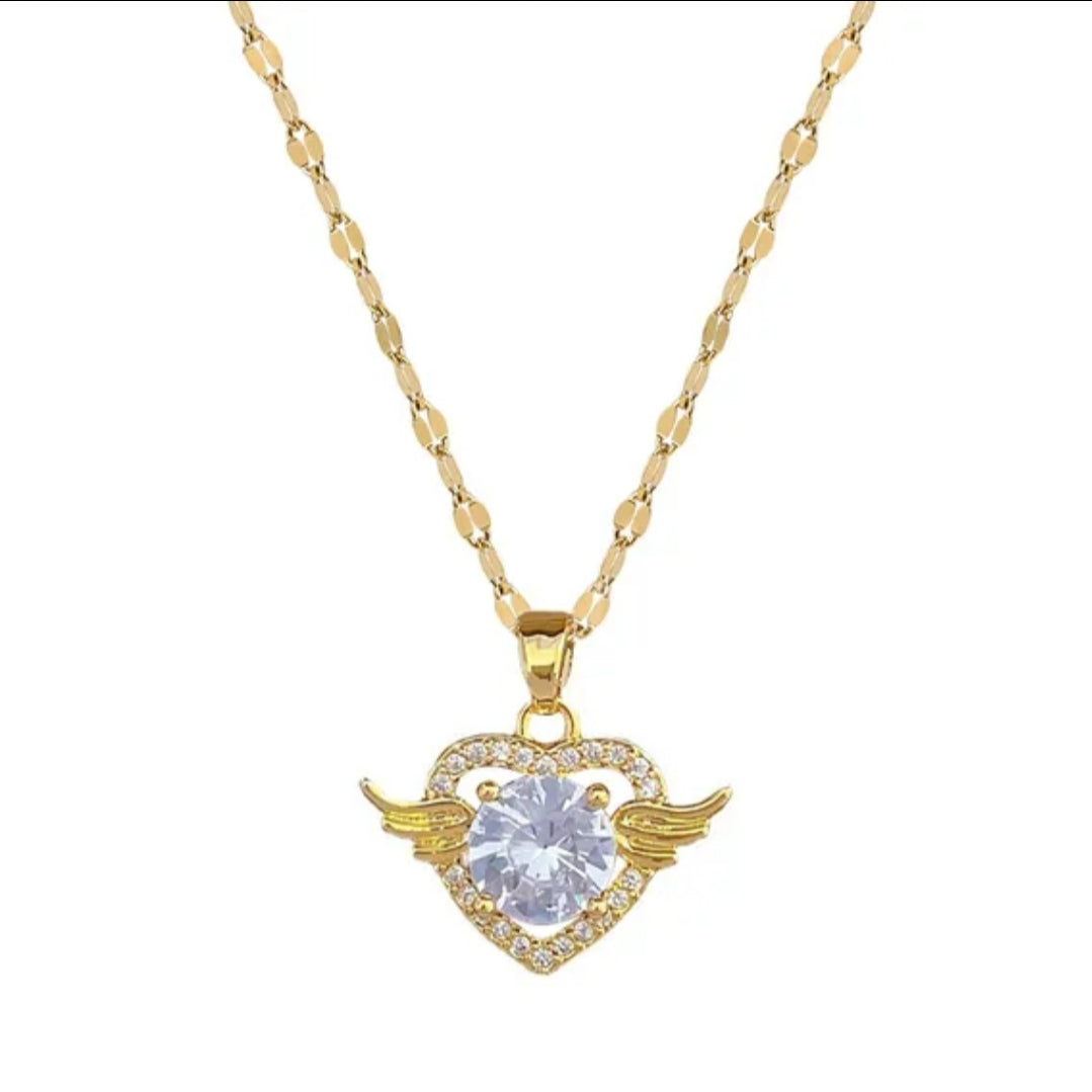 COLLAR CORAZON BLANCO