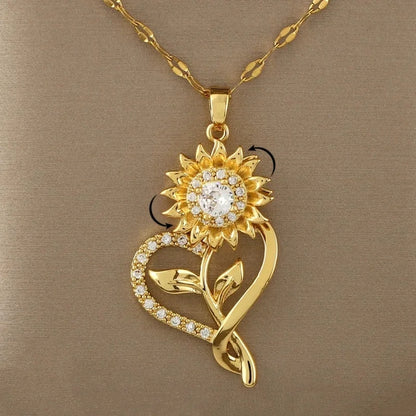 COLLAR GIRAZOL CON TALLO