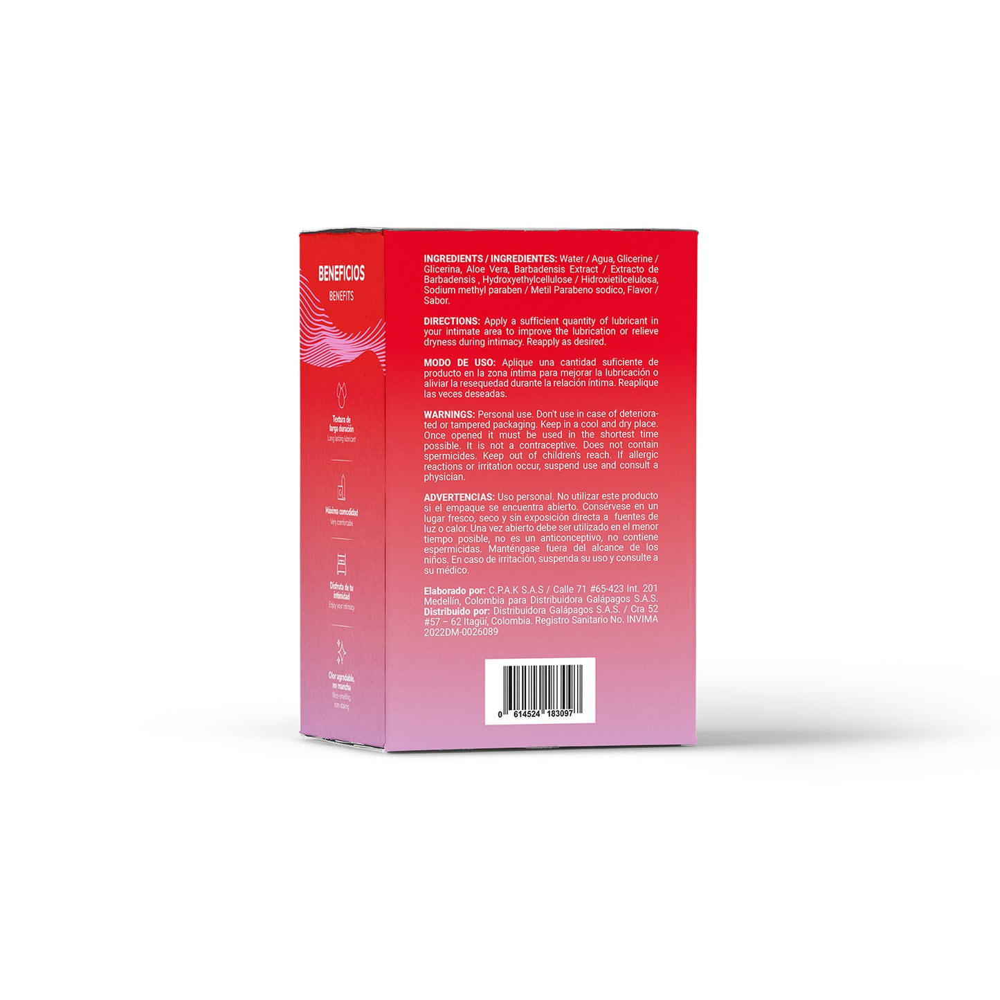 Lubricante Saborizado Fresa Bombon Elixir