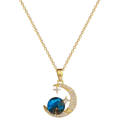 COLLAR MEDIA LUNA Y ESTRELLAS
