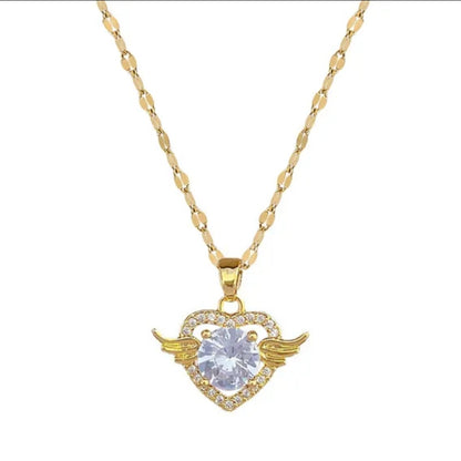 COLLAR CORAZON BLANCO